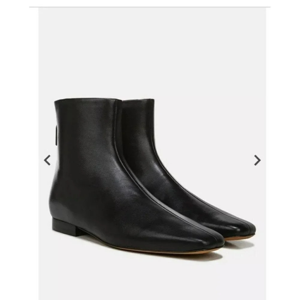 Vince Ness Black Women's Leather Boot Size 5 M